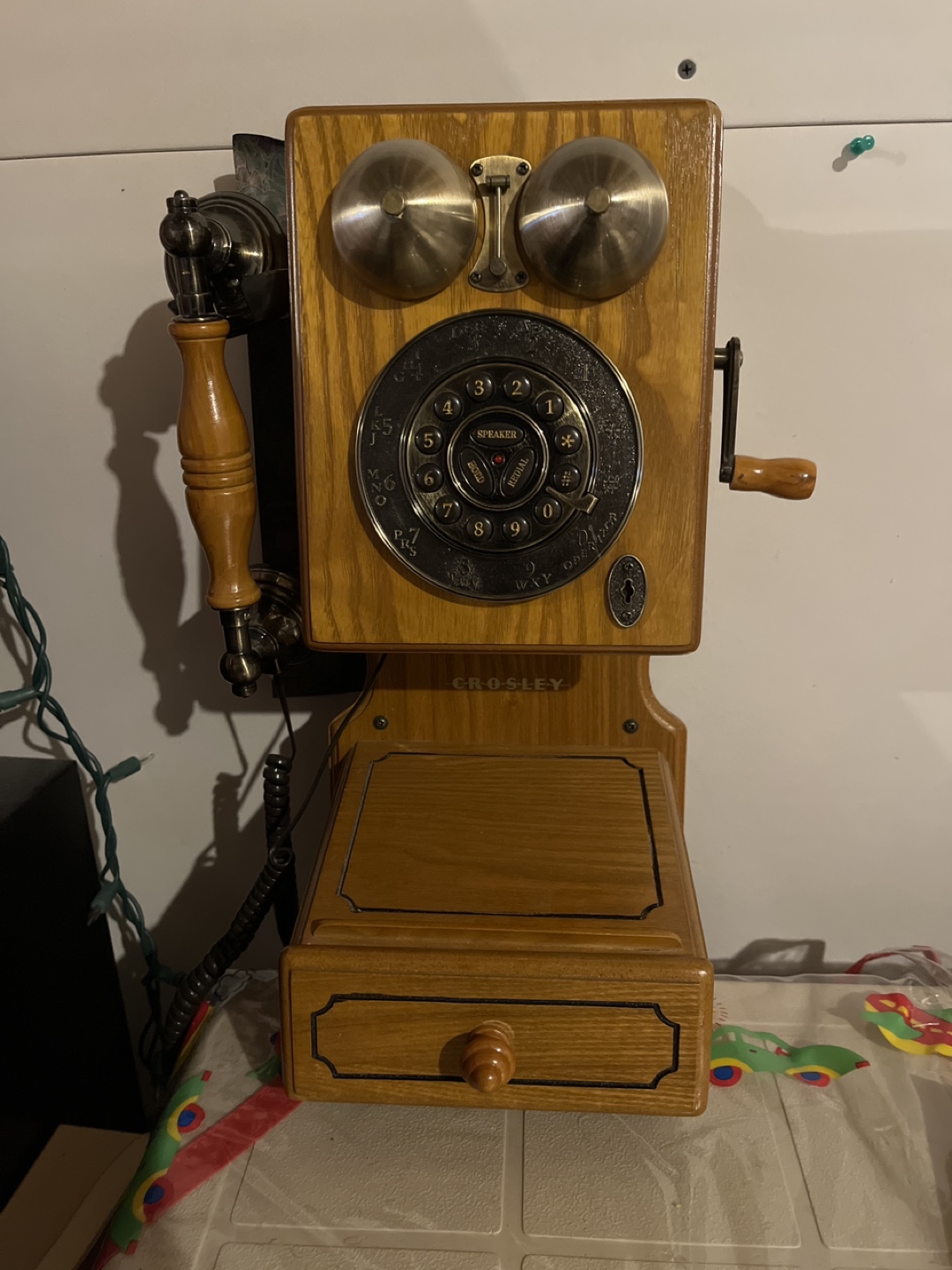 Vintage Crosley Rotary Phone Wall Mount