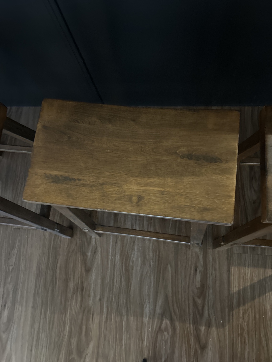 Set of Three Wooden Bar Stools - photo 2