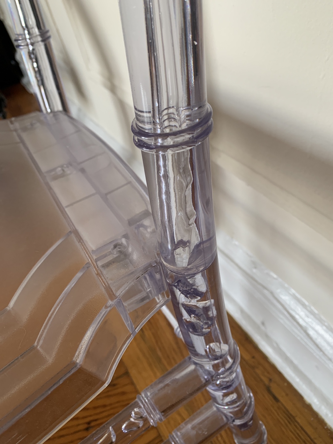 Clear Plastic Chair #freecycle - photo 2