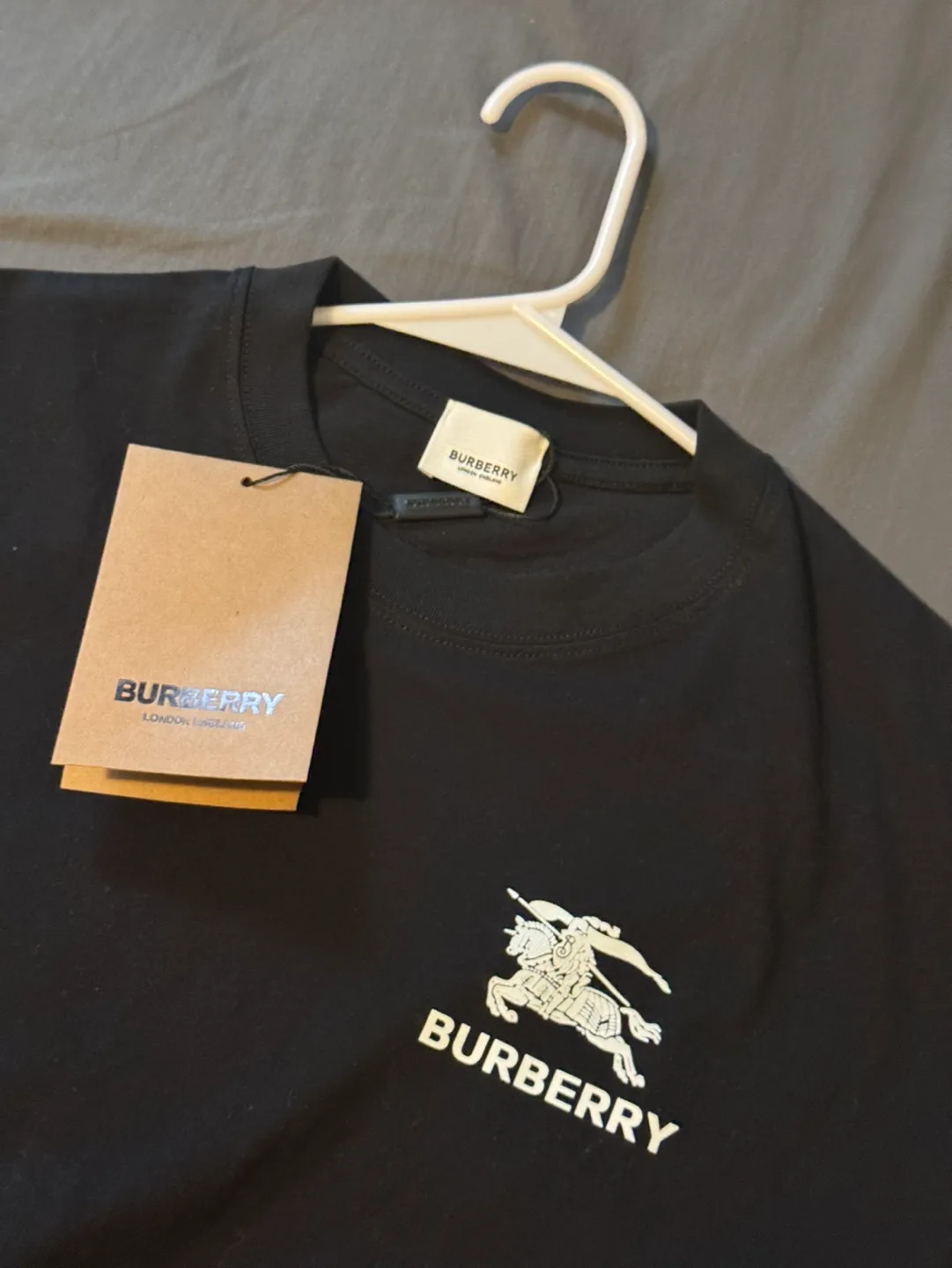 Burberry Men's Black T-Shirt image indicator(2)