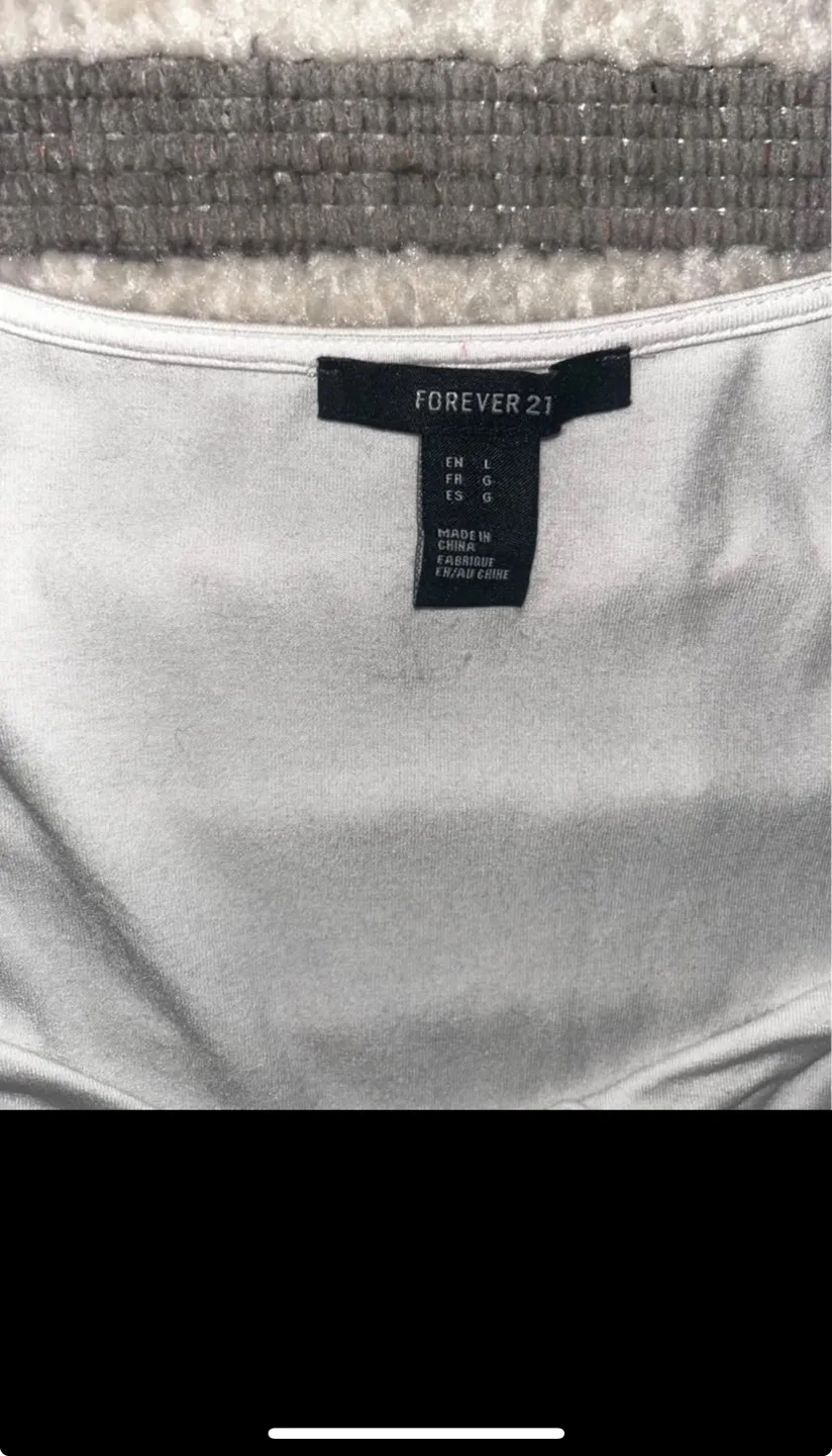 Forever 21 White Corset Crop Top image indicator(2)