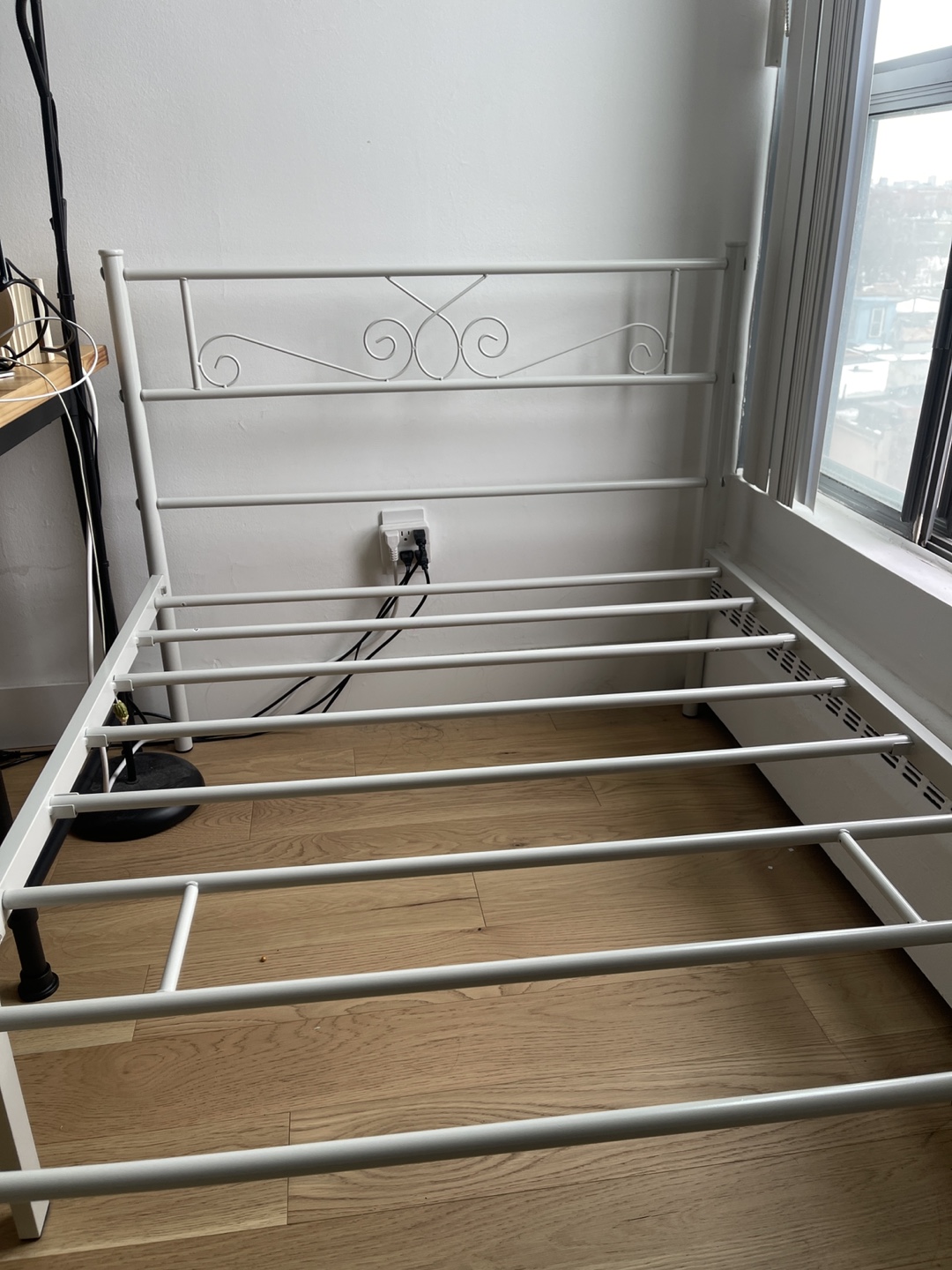White Metal Twin Bed Frame - photo 2