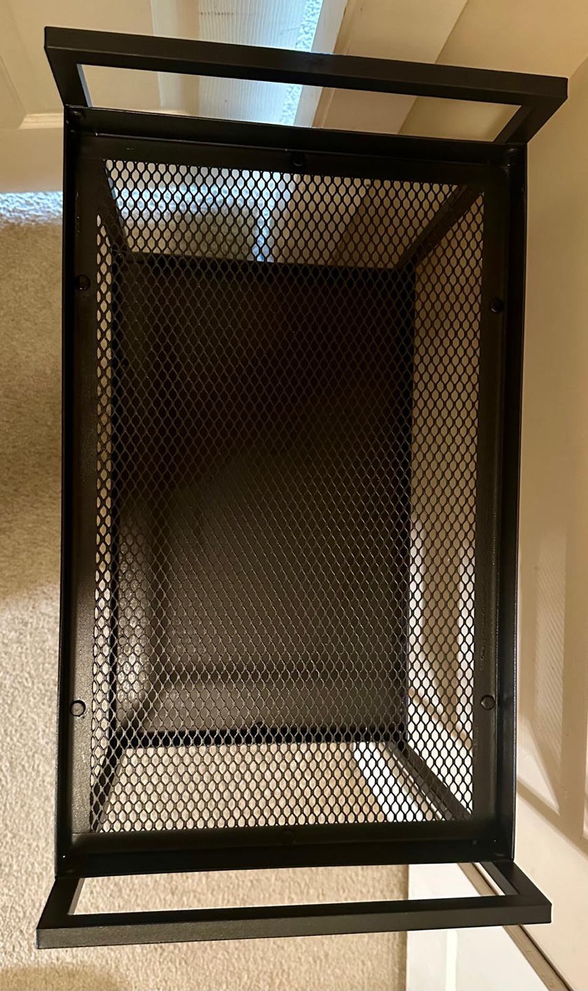 Black Metal Rolling Cart with Three Shelves - photo 2