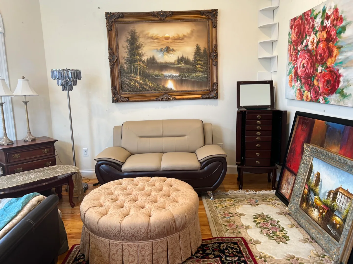 Ornate Framed Oil Painting of Parisian Street Scene image indicator(3)