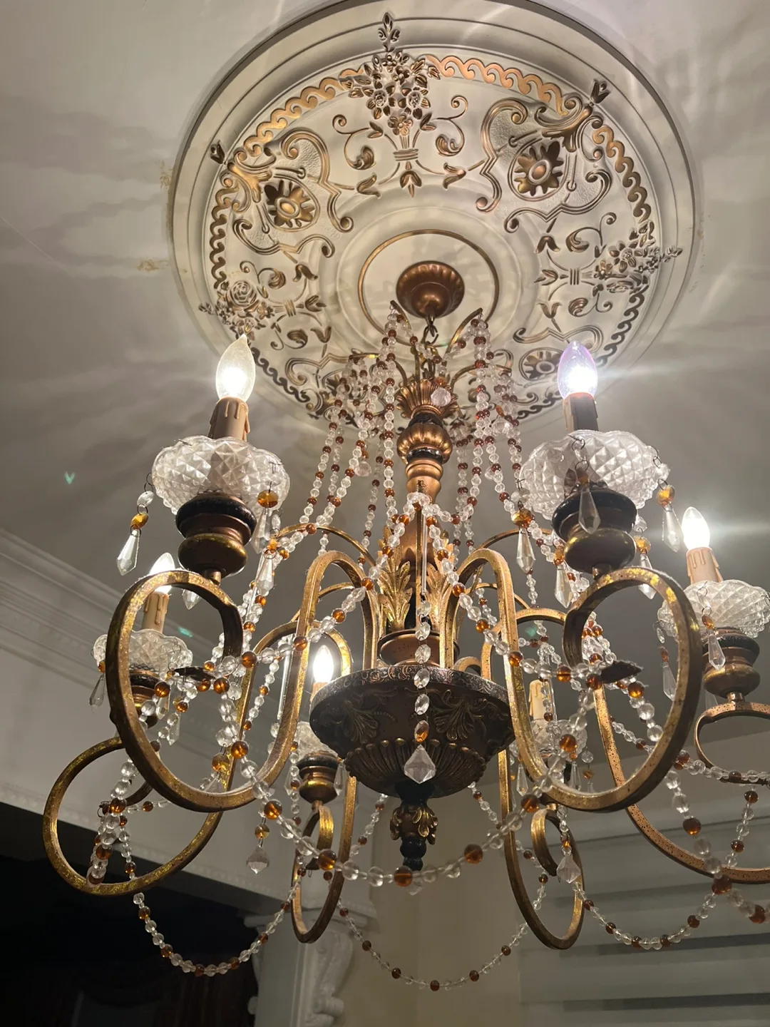 Ornate Framed Oil Painting of Parisian Street Scene image indicator(7)