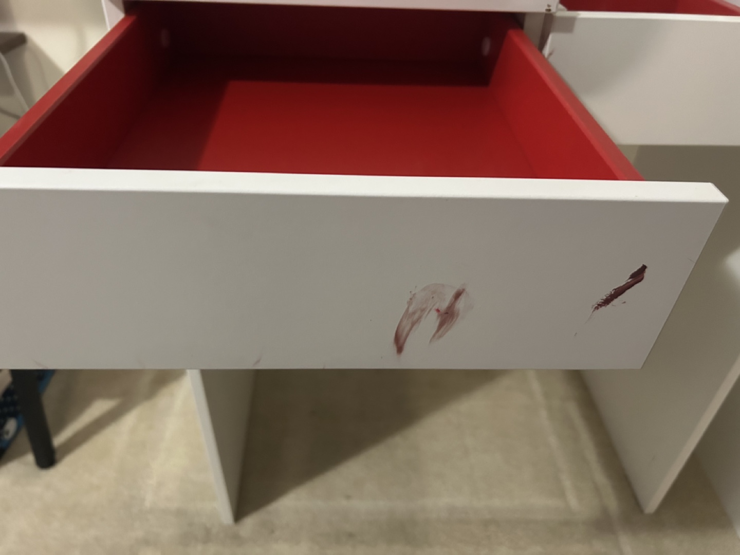 White Vanity Desk with Mirror and Drawers - photo 4