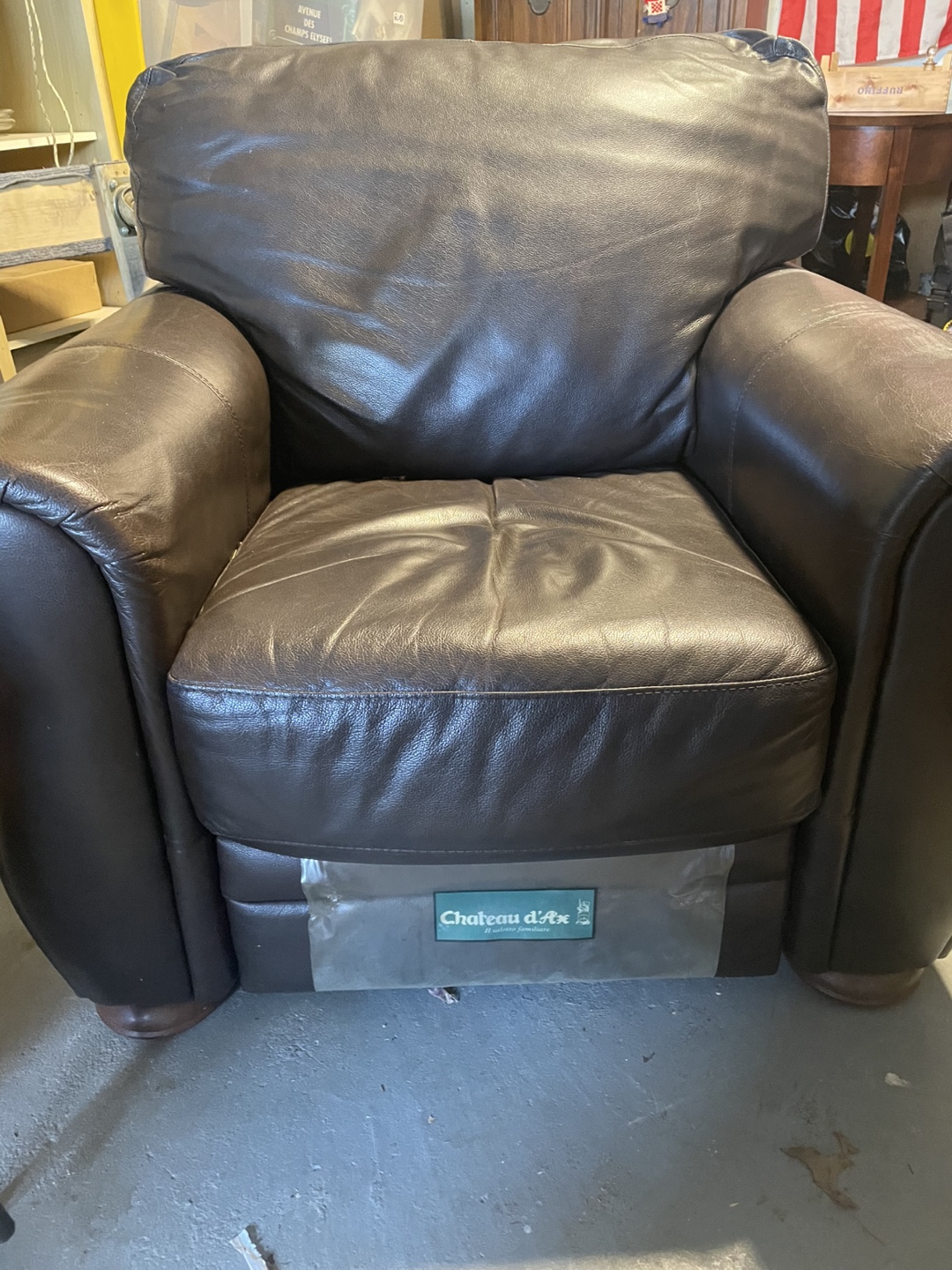 Brown Leather Recliner Chair