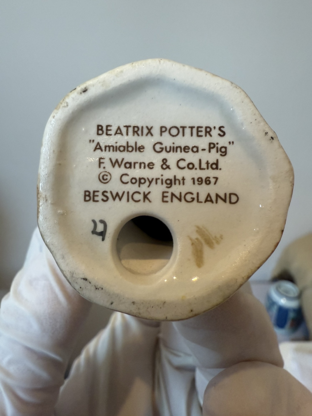 Guinea Pig Vintage Beatrix Potter Figurine 1967 - photo 5