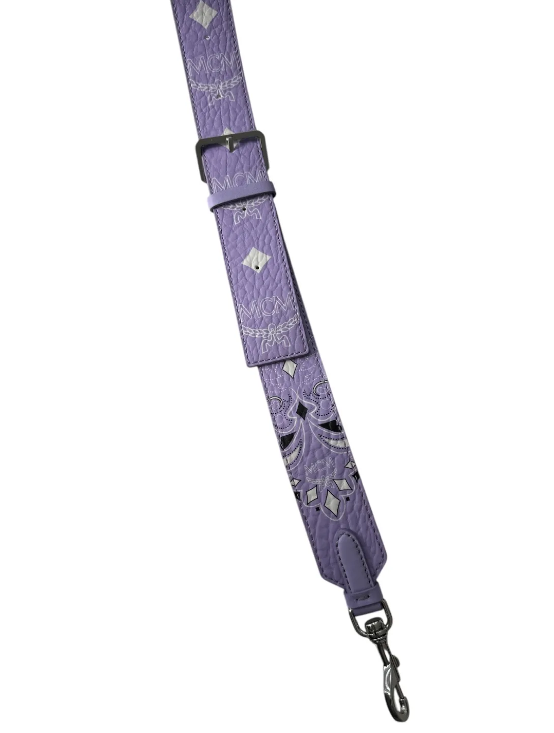 MCM Lavender Purple Leather Shoulder Strap image indicator(4)