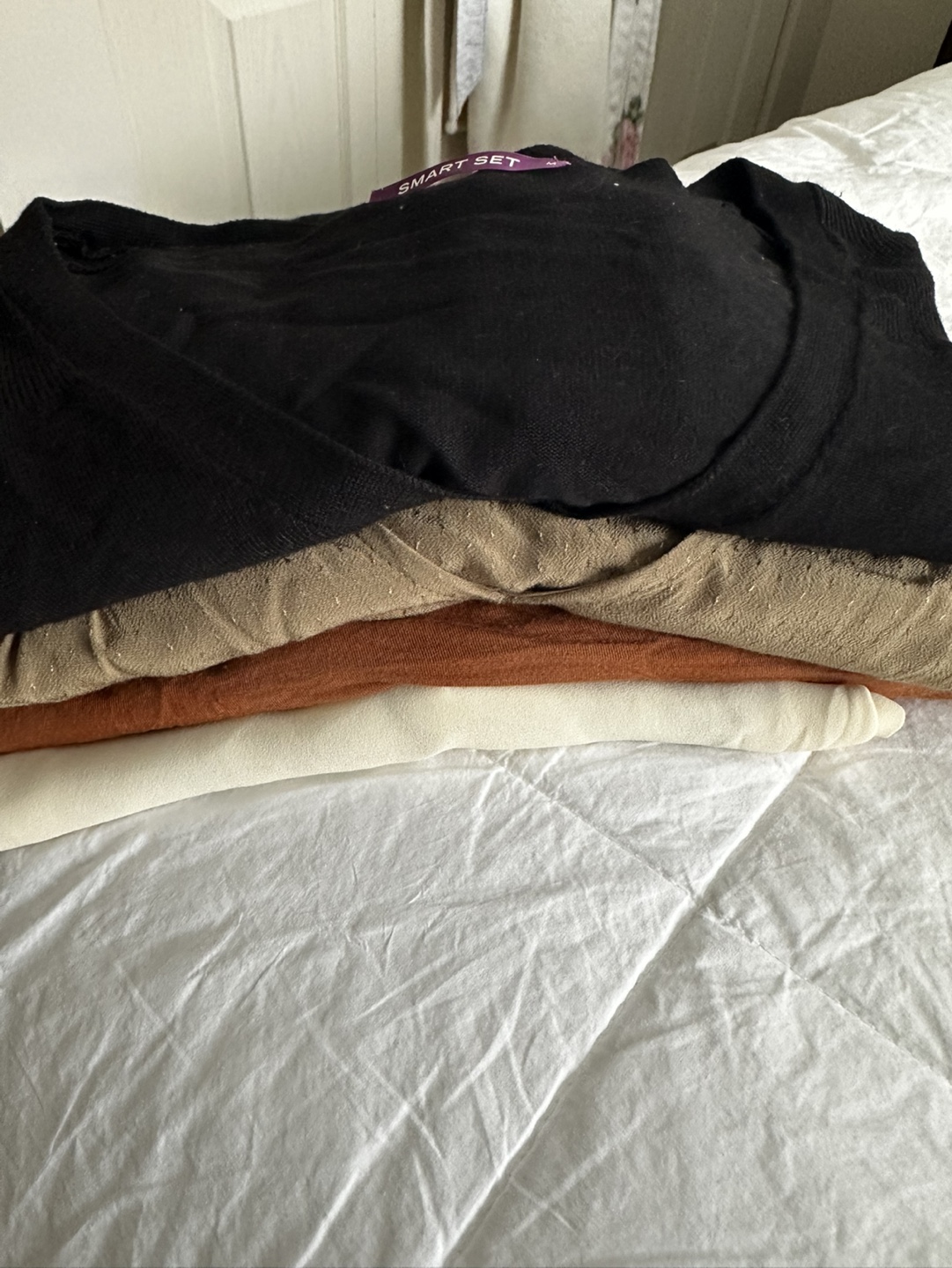 Bundle of ladies work tops size Medium sheer blouses - photo 5