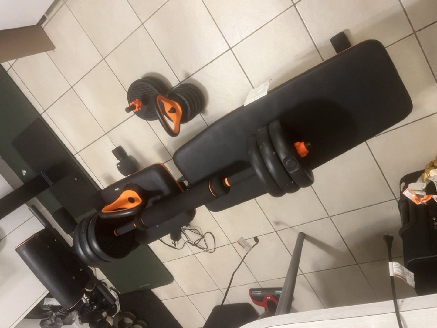 Home Gym Weight Bench with Dumbbells and Kettlebells - photo 2