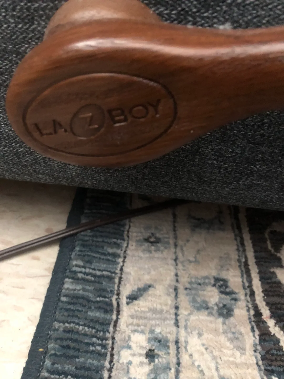 2 beautiful like new Grey Reclining LAZY BOYSofas image indicator(7)