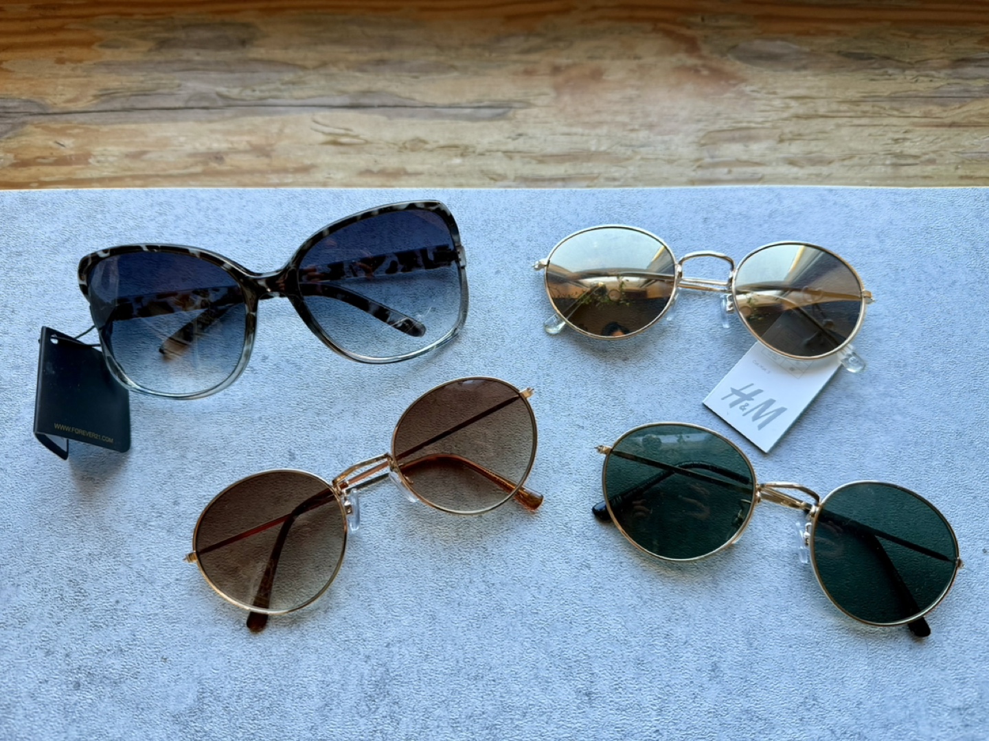 Four pairs of sunglasses
