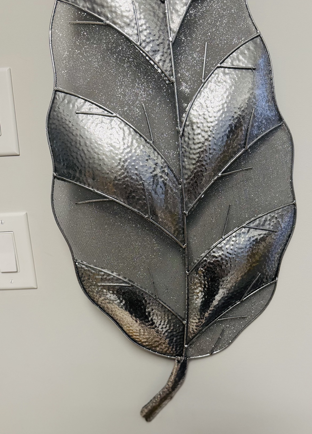 Silver Metal Leaf Wall Decor - photo 4