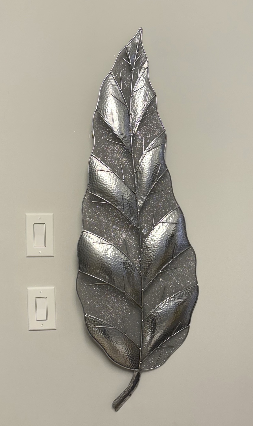 Silver Metal Leaf Wall Decor - photo 2