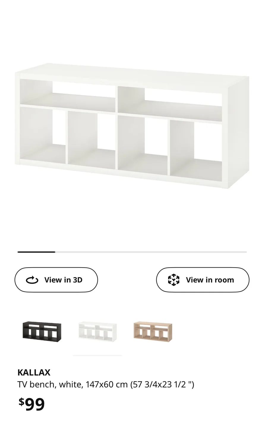 Moving sale price: IKEA Kallax TV Bench image indicator(2)