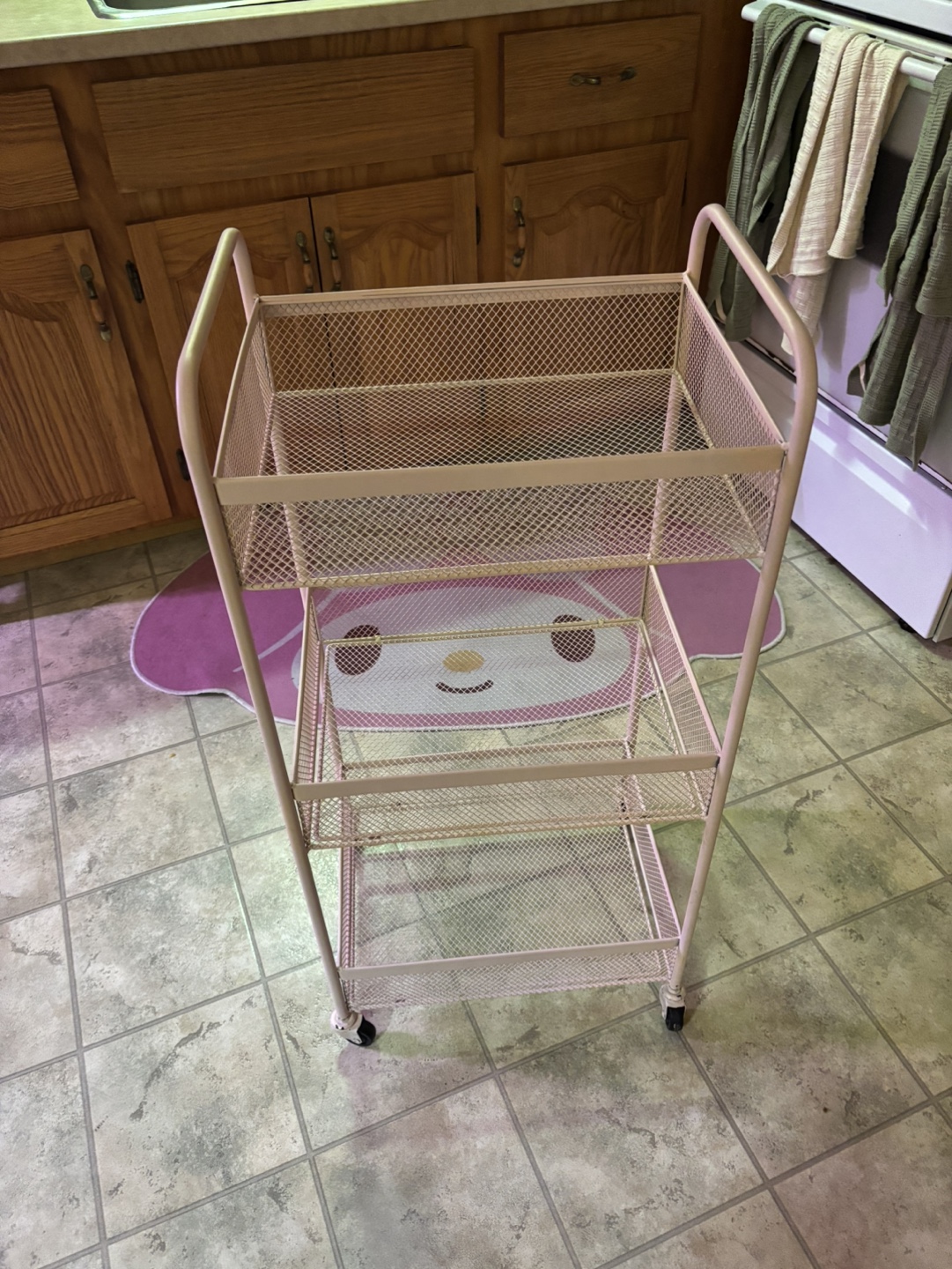 Three-Tier Rolling Cart Organizer