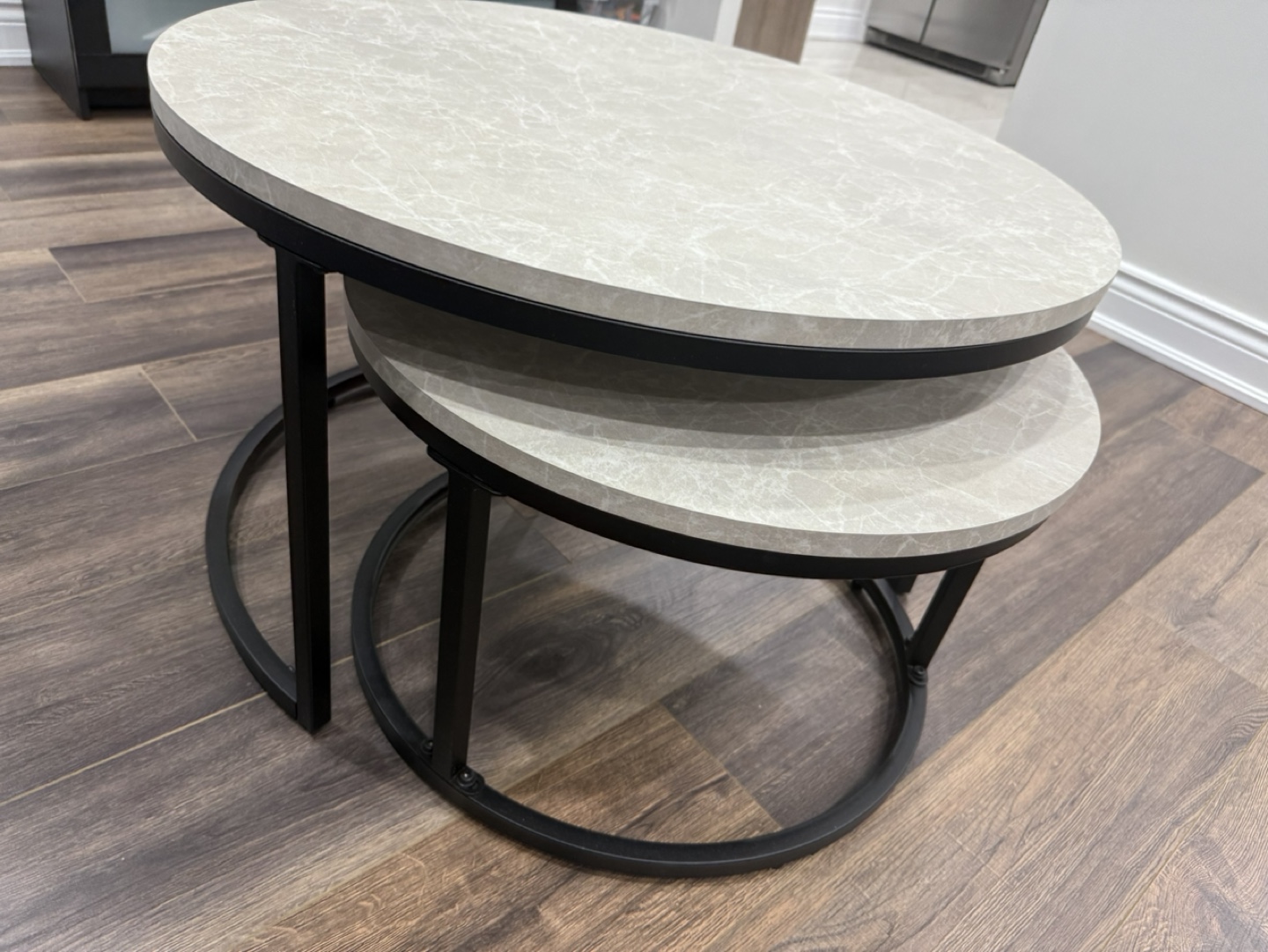 31” nesting coffee table with metal base - photo 2