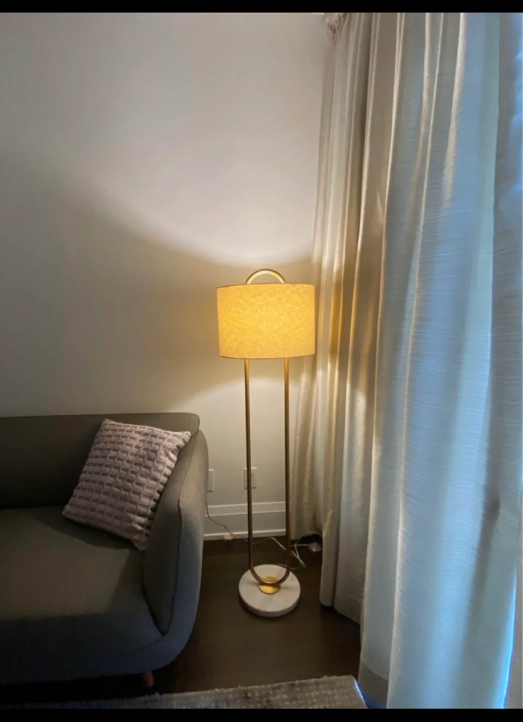 Brass Marble floor Lamp image indicator(2)