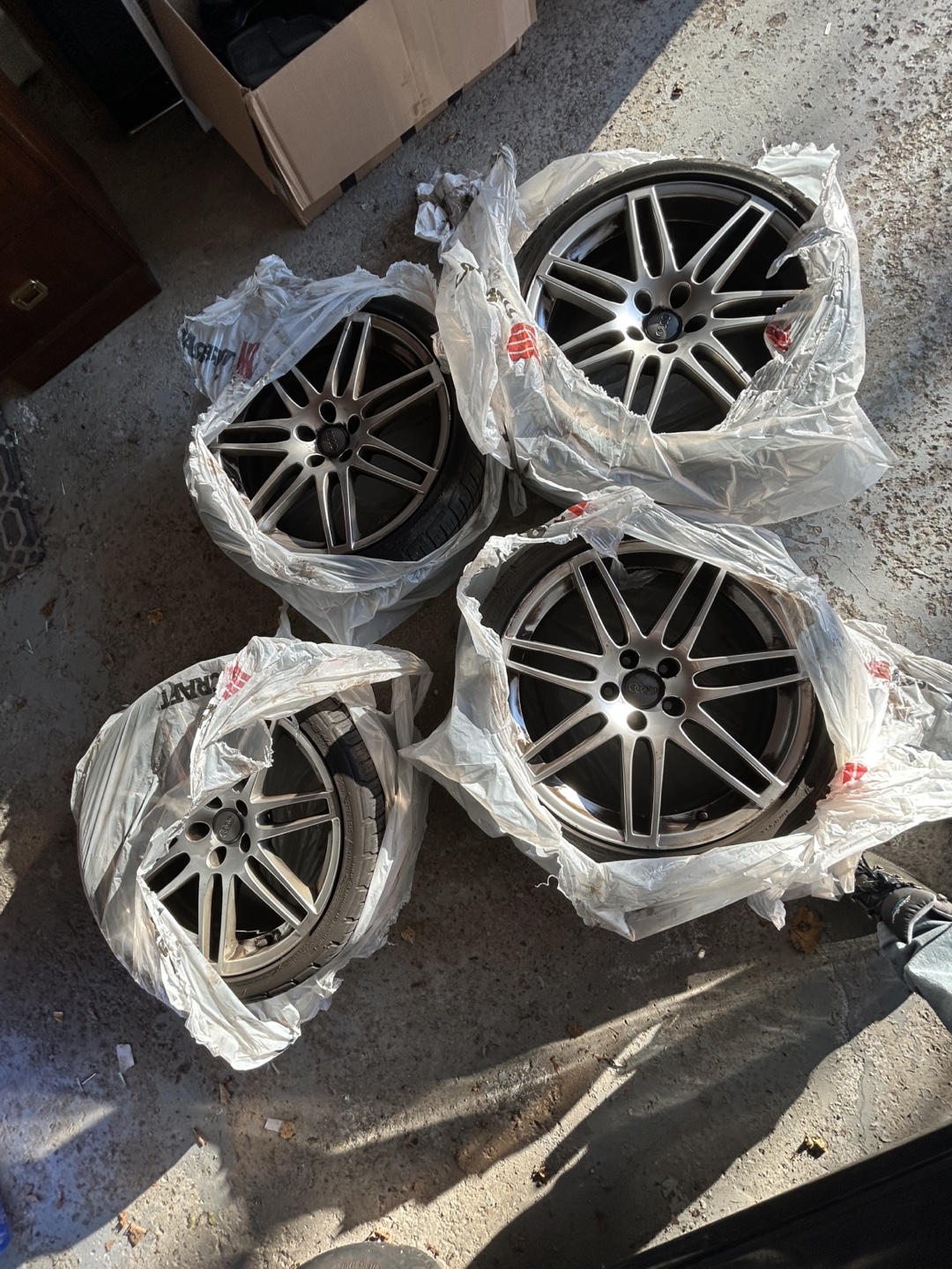 Set of 4 Audi 19” Rims with all season tires