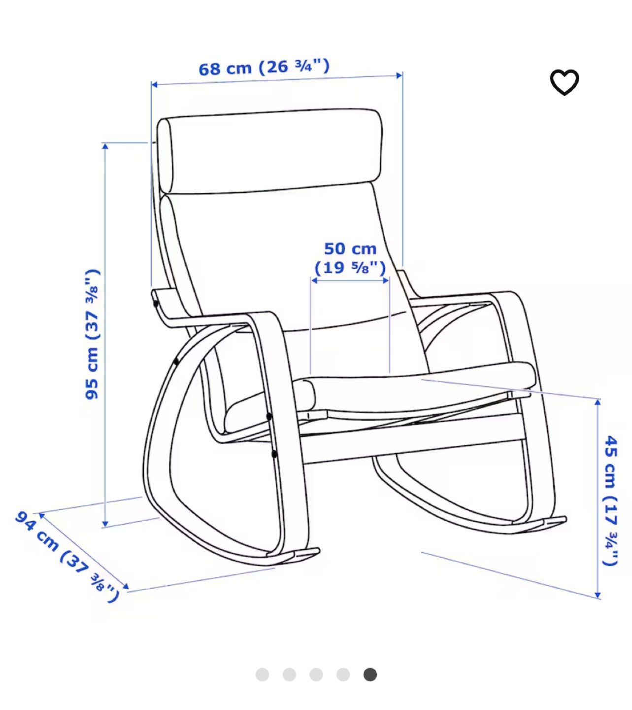 IKEA POANG Rocking Chair and Footstool - photo 3