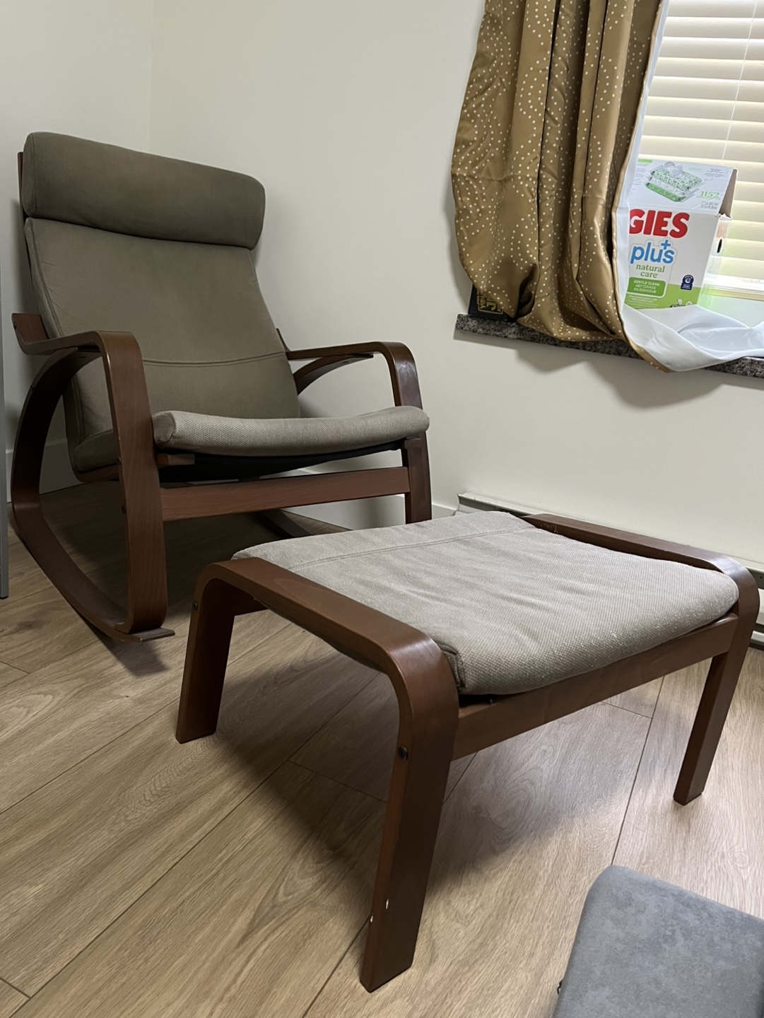 IKEA POANG Rocking Chair and Footstool