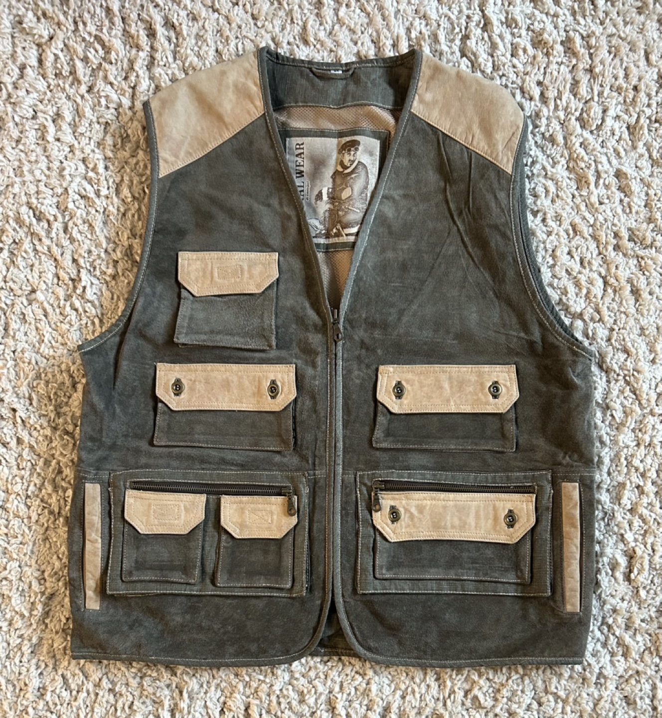 Men's Natural Wear Utility Vest - Size XL