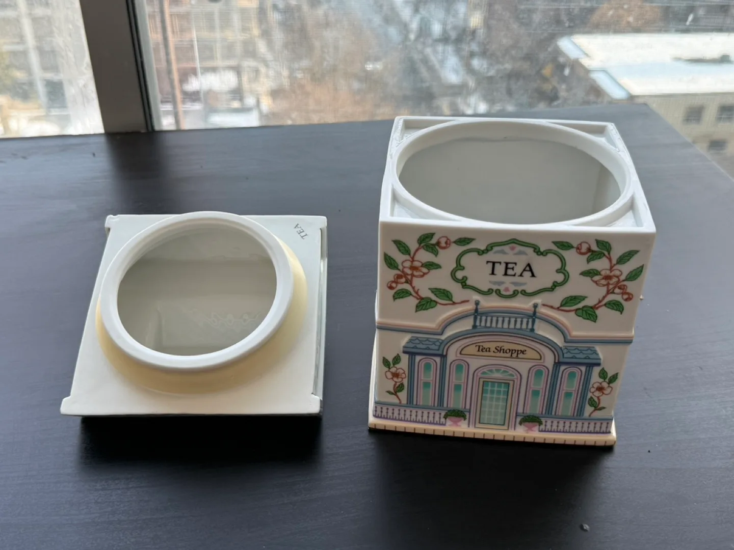 Vintage Lenox Village Teapot and Tea Canister Set image indicator(2)