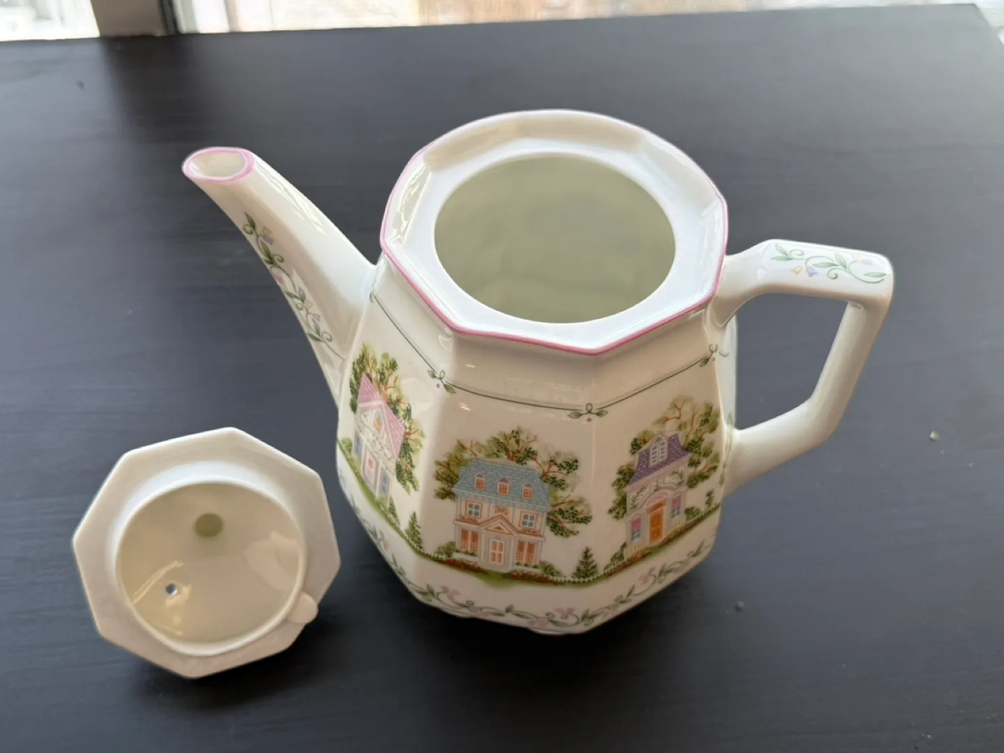 Vintage Lenox Village Teapot and Tea Canister Set image indicator(5)