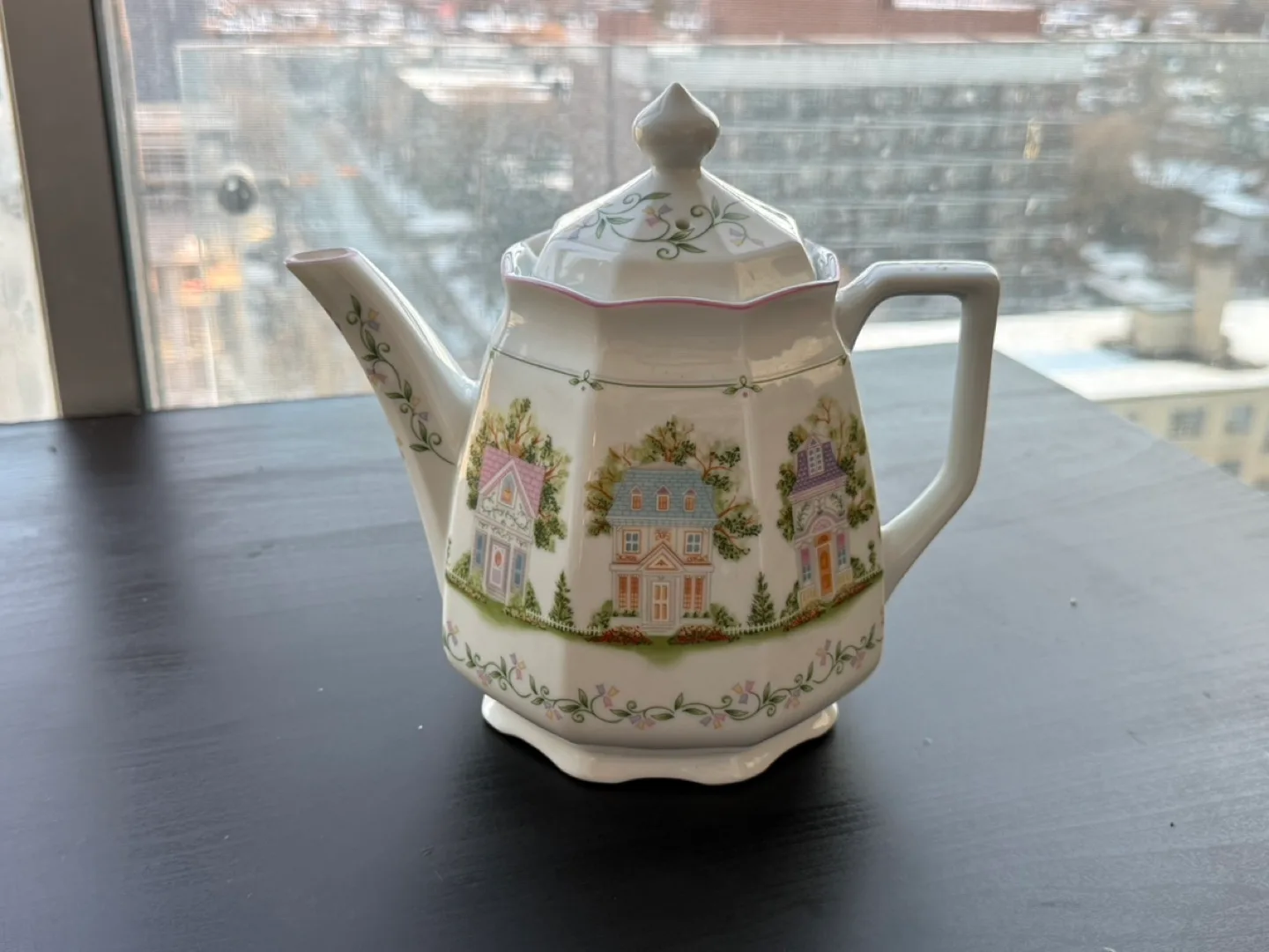 Vintage Lenox Village Teapot and Tea Canister Set image indicator(4)