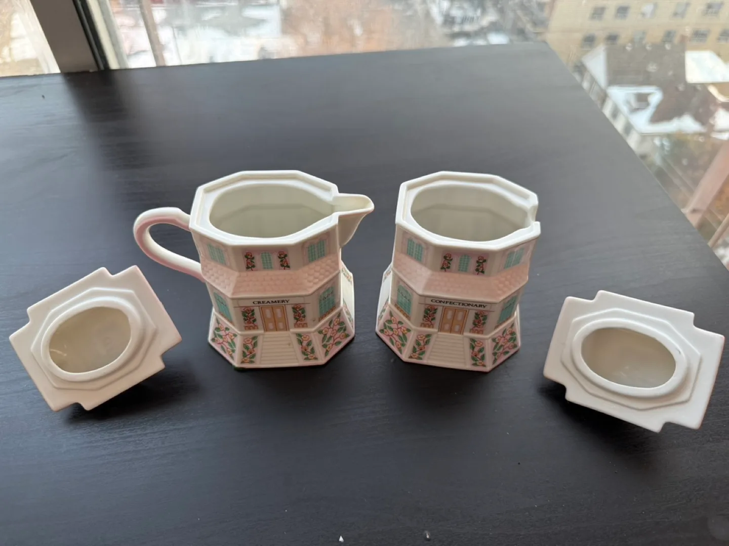 Vintage Lenox Village Creamery, Confectionary and Napkin Holder image indicator(2)