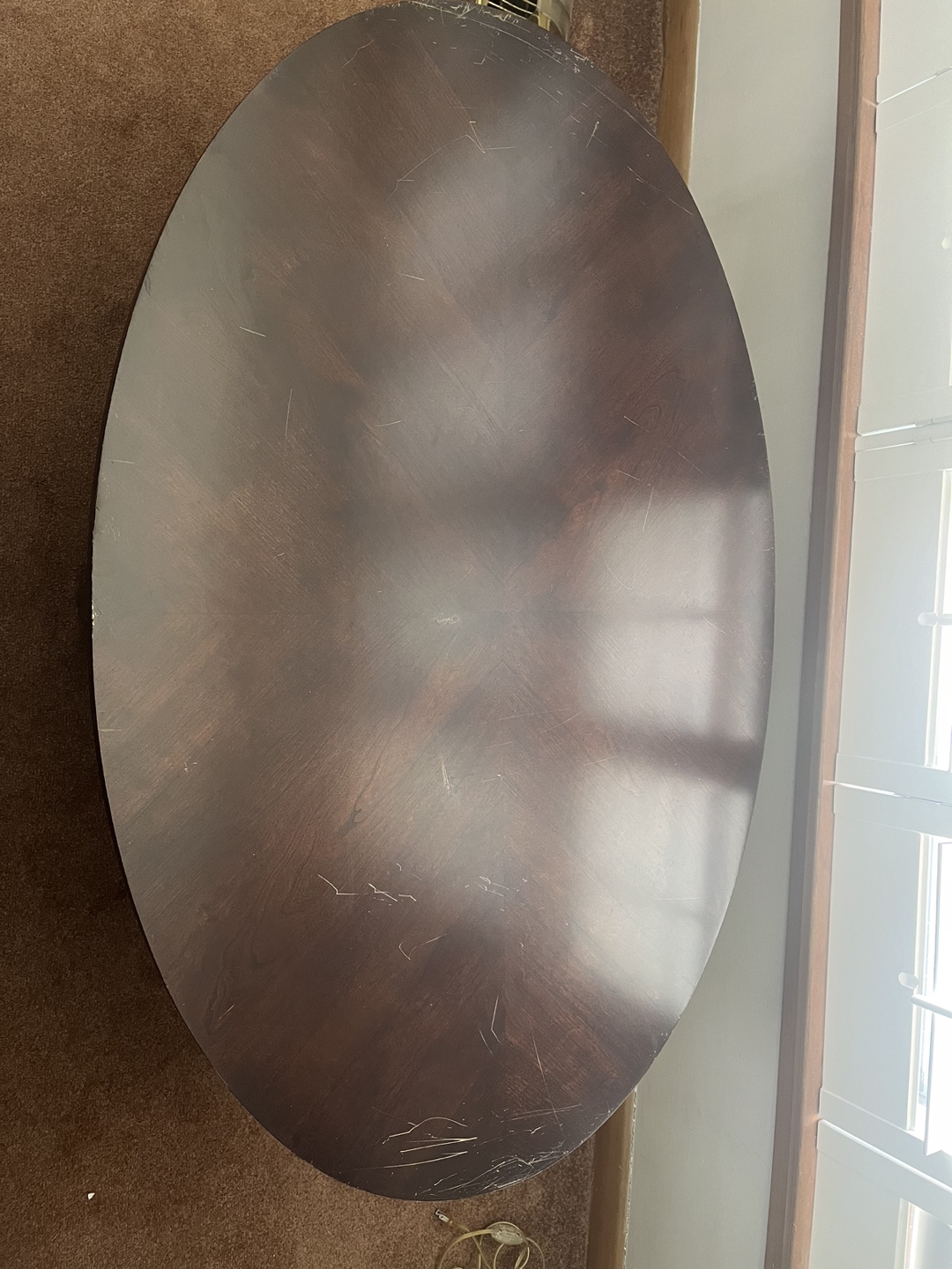Oval large Wood Coffee Table