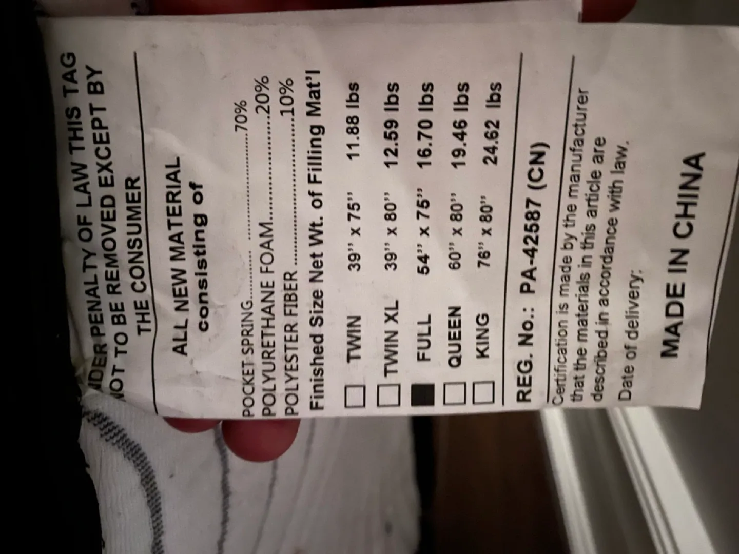 Full size Mattress + box spring - Barely used image indicator(3)