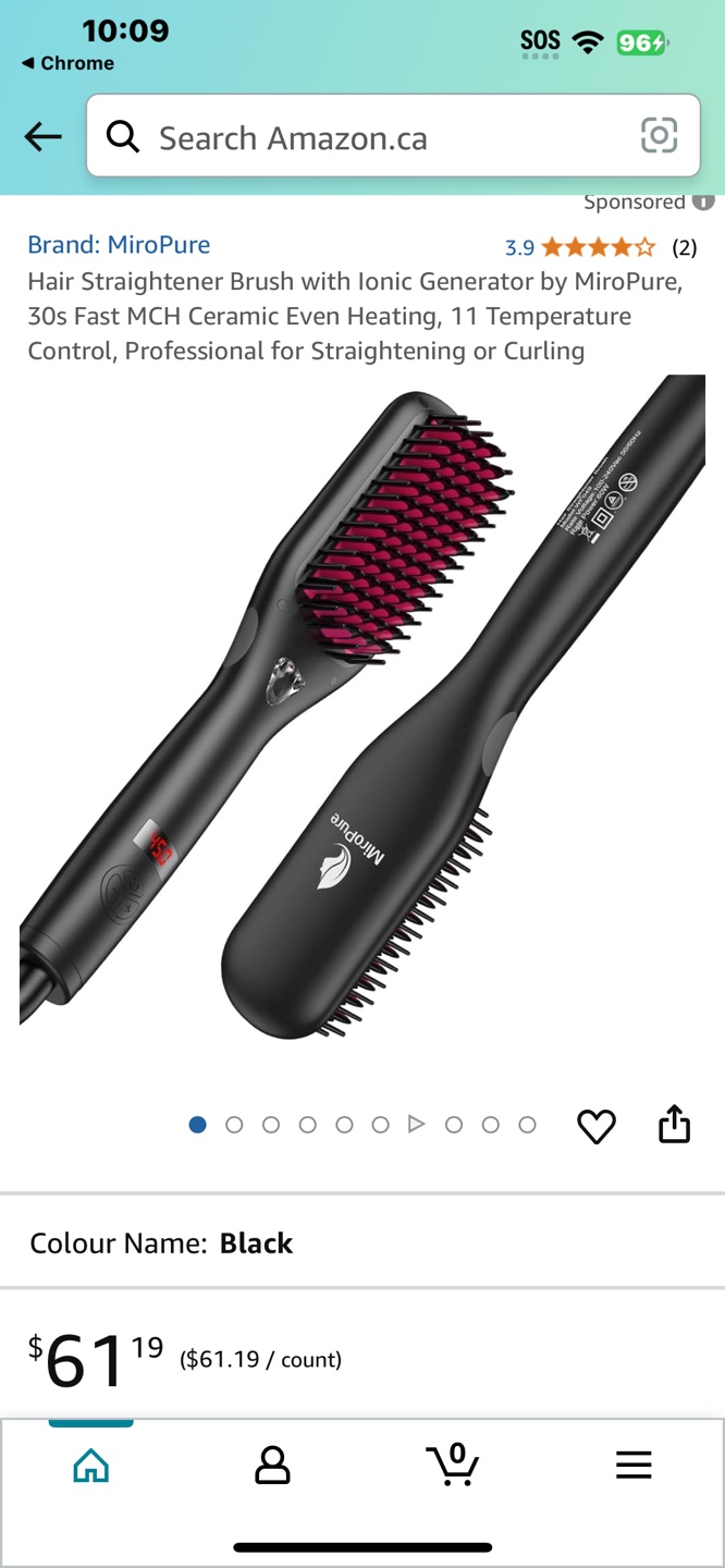 MiroPure Hair Straightening Brush