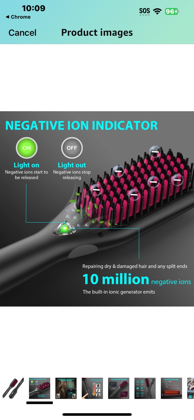 MiroPure Hair Straightening Brush - photo 2
