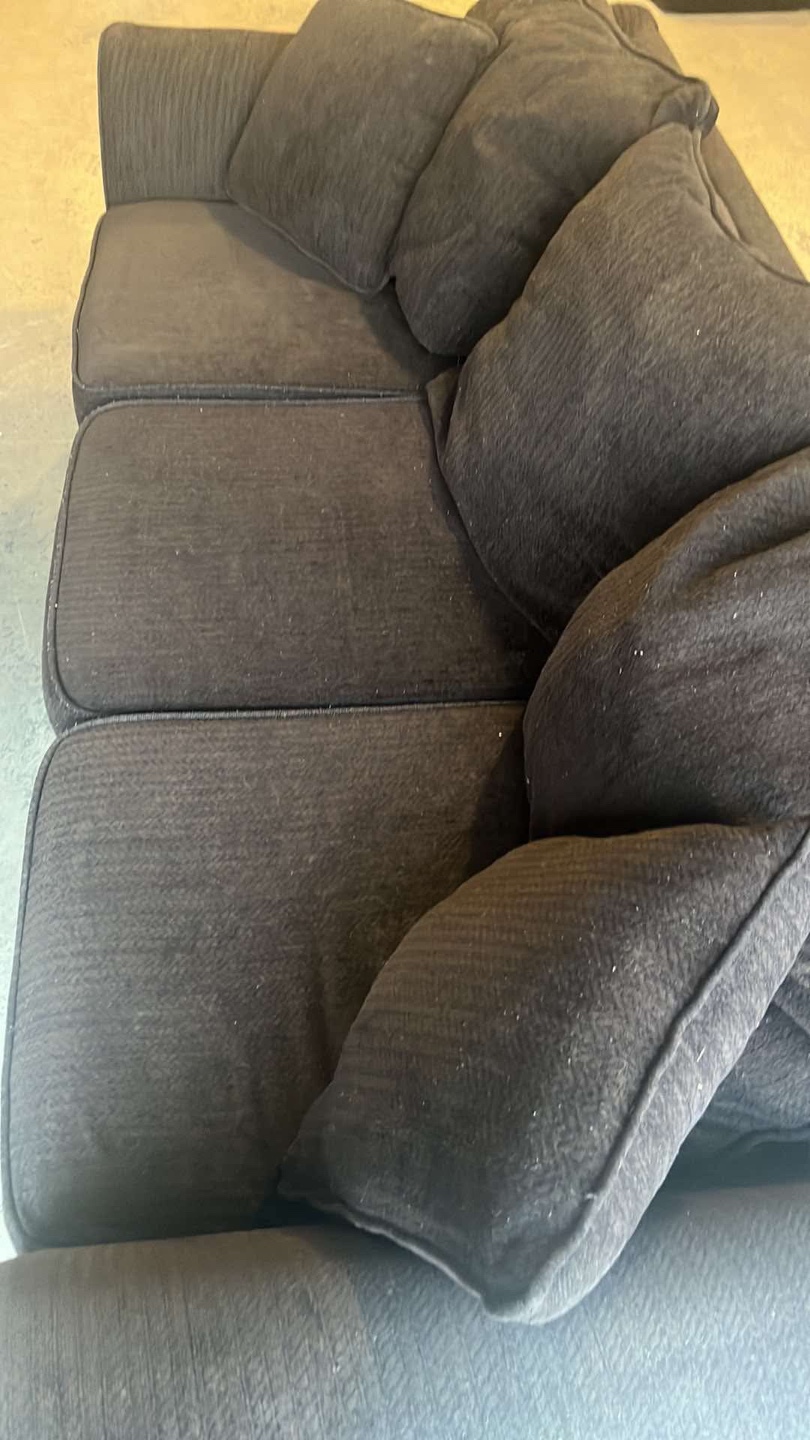 Dark Brown Sofa with Throw Pillows - photo 4