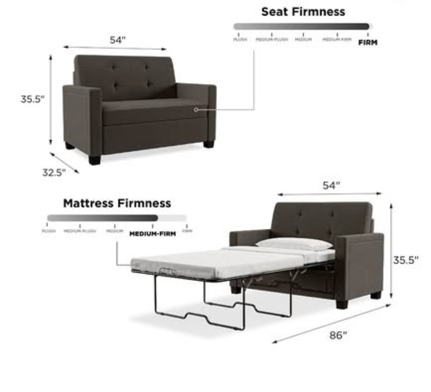 Sofa Bed with twin mattress