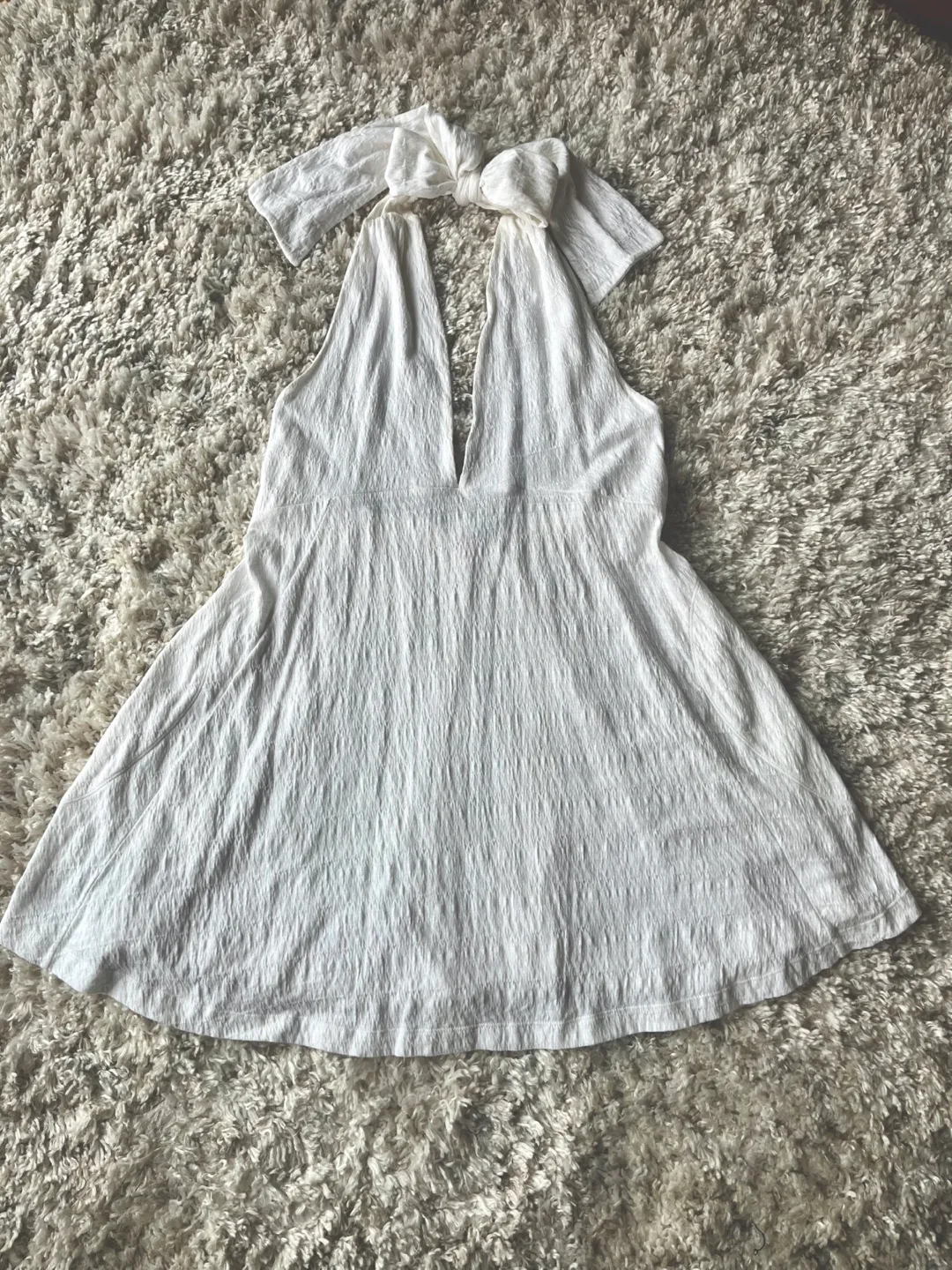Free People White Halter Mini Dress image indicator(2)