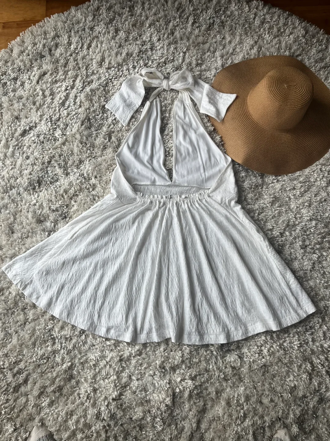 Free People White Halter Mini Dress image indicator(3)