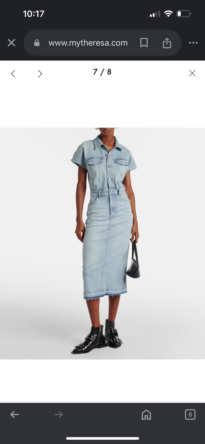 Ganni Light Wash Denim Midi Dress - photo 2