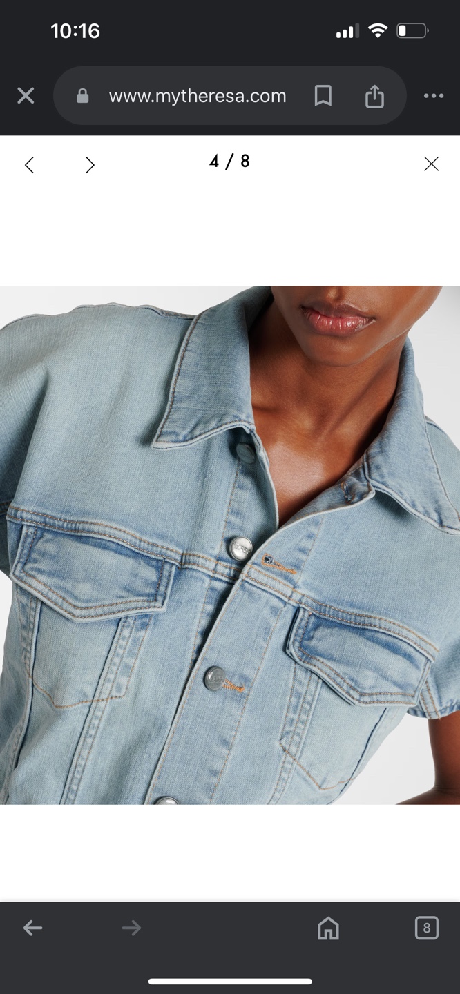 Ganni Light Wash Denim Midi Dress - photo 4