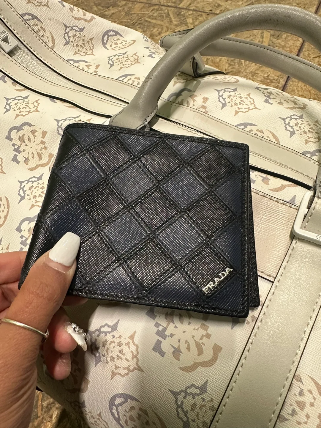 Prada Men's Black Leather Wallet image indicator(4)