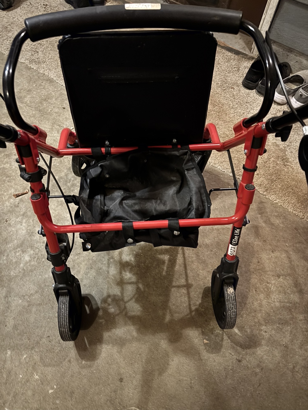 Ezee Life Rollator Walker with Seat and Basket - photo 2
