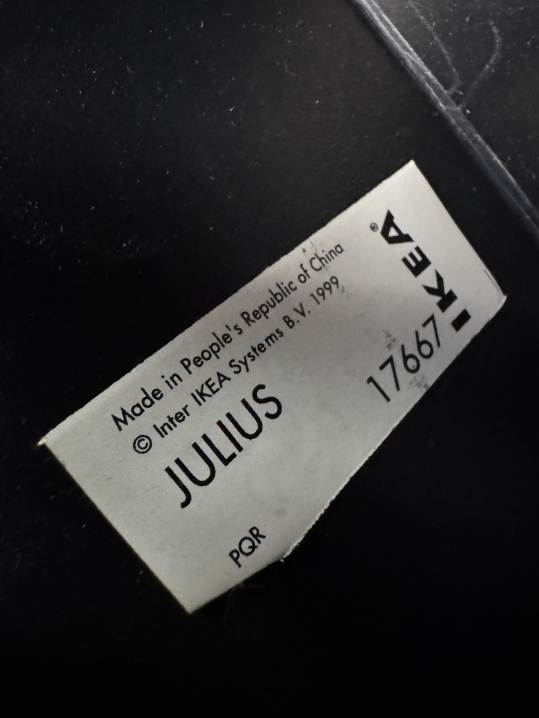 IKEA JULIUS Black Leather Bar Stool - photo 3