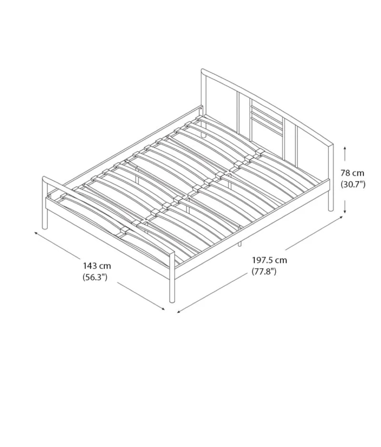 Double Metal Bed Frame with Mattress - photo 4