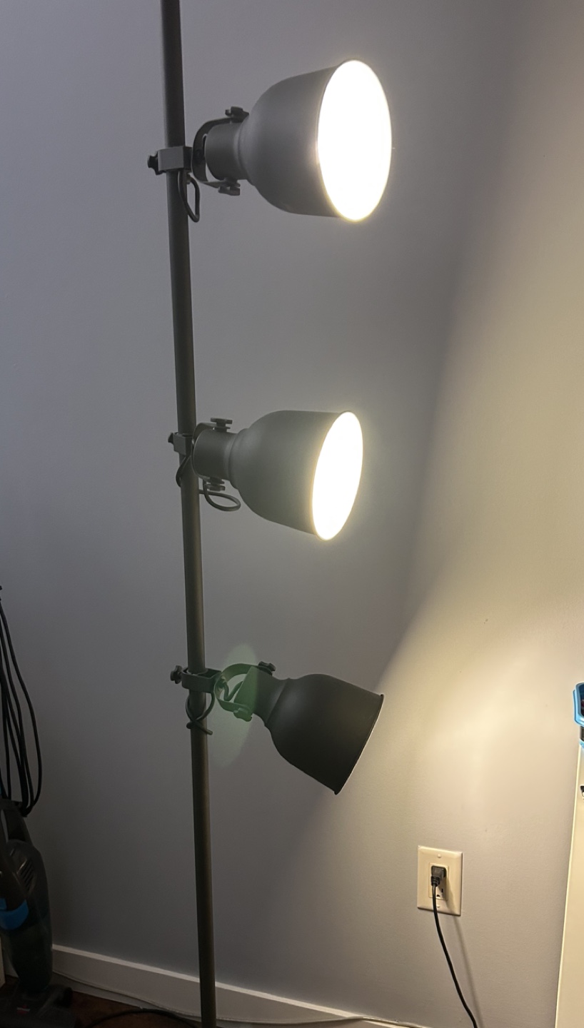 IKEA Three-light adjustable floor lamp
