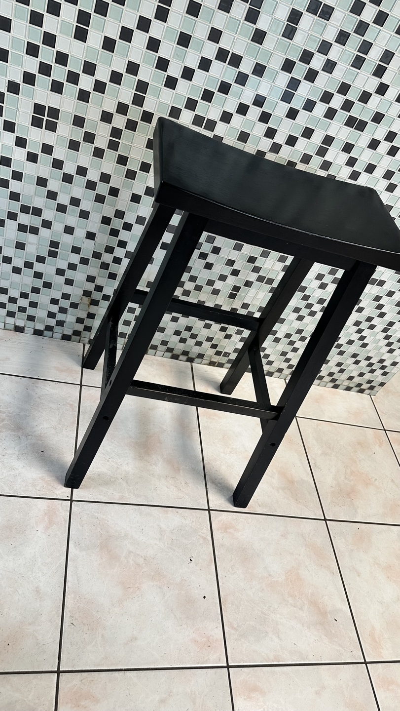 Pair of Black Bar Stools - photo 2