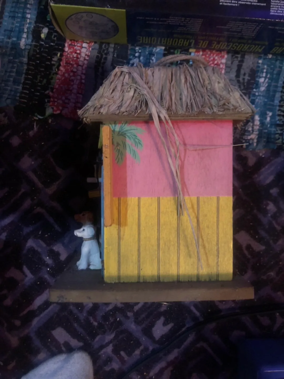 Adorable Beach Bar Shack Birdhouse with Dogs and Surfboard image indicator(4)