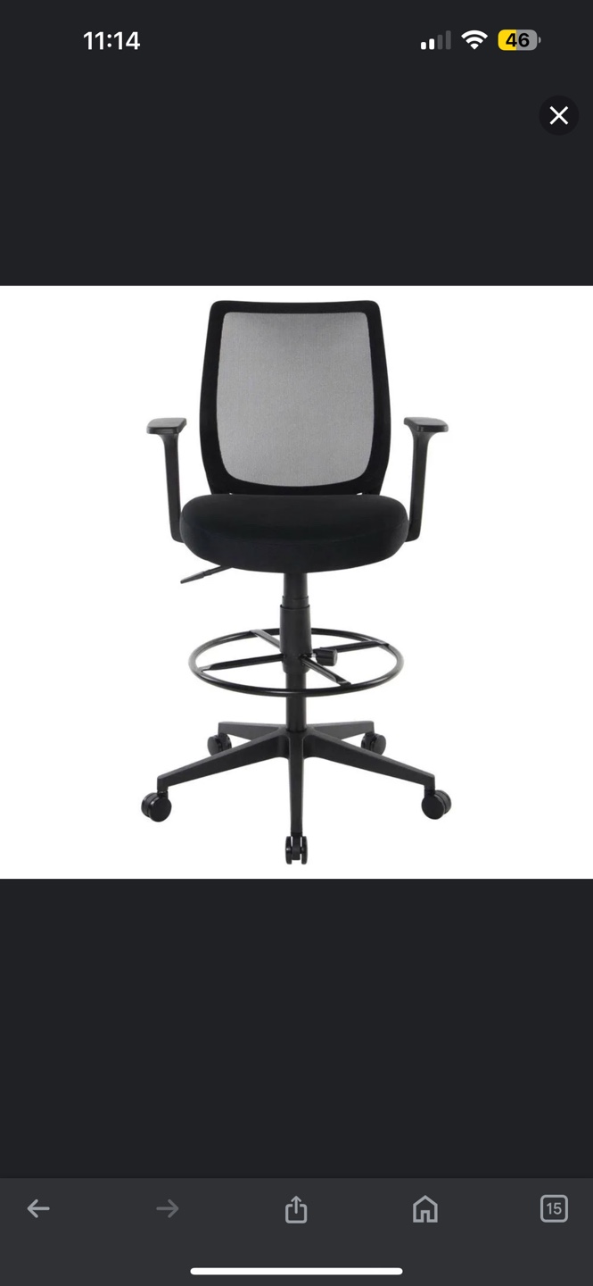 Union & Scale Essentials Drafting Chair - Black - photo 2