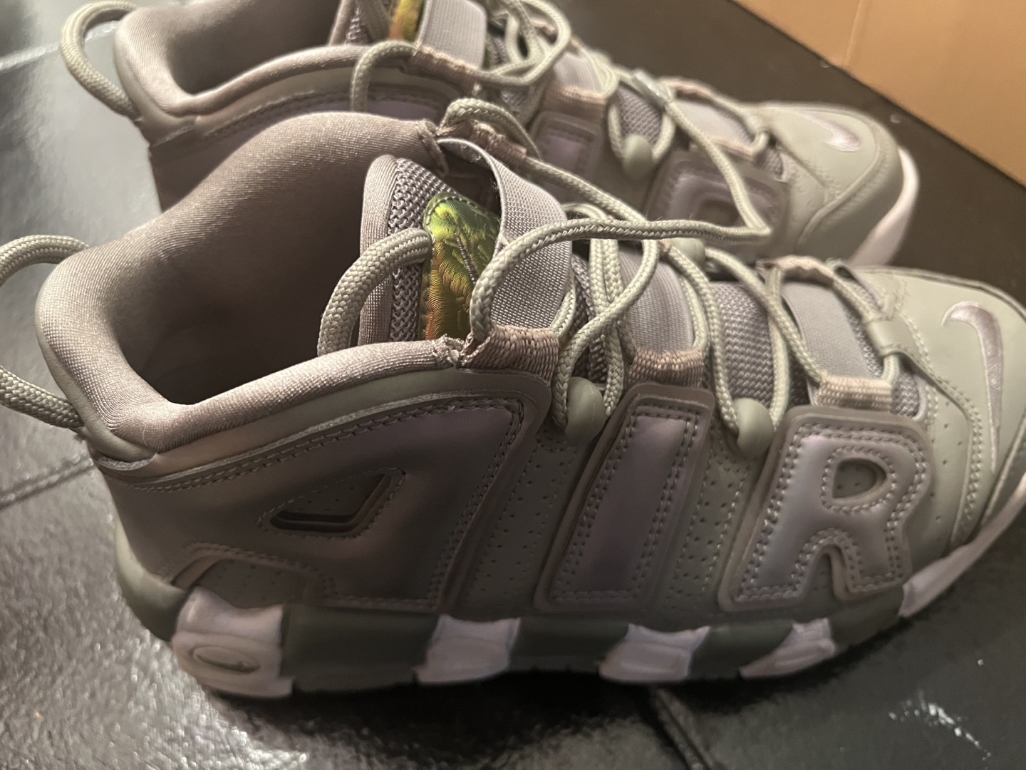 Nike More Uptempo - green (women’s size 8)